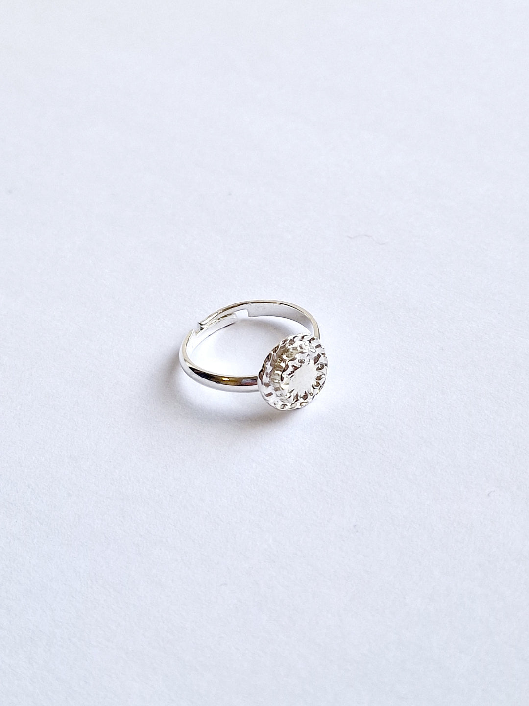 Vintage Silver Plated Round Ring