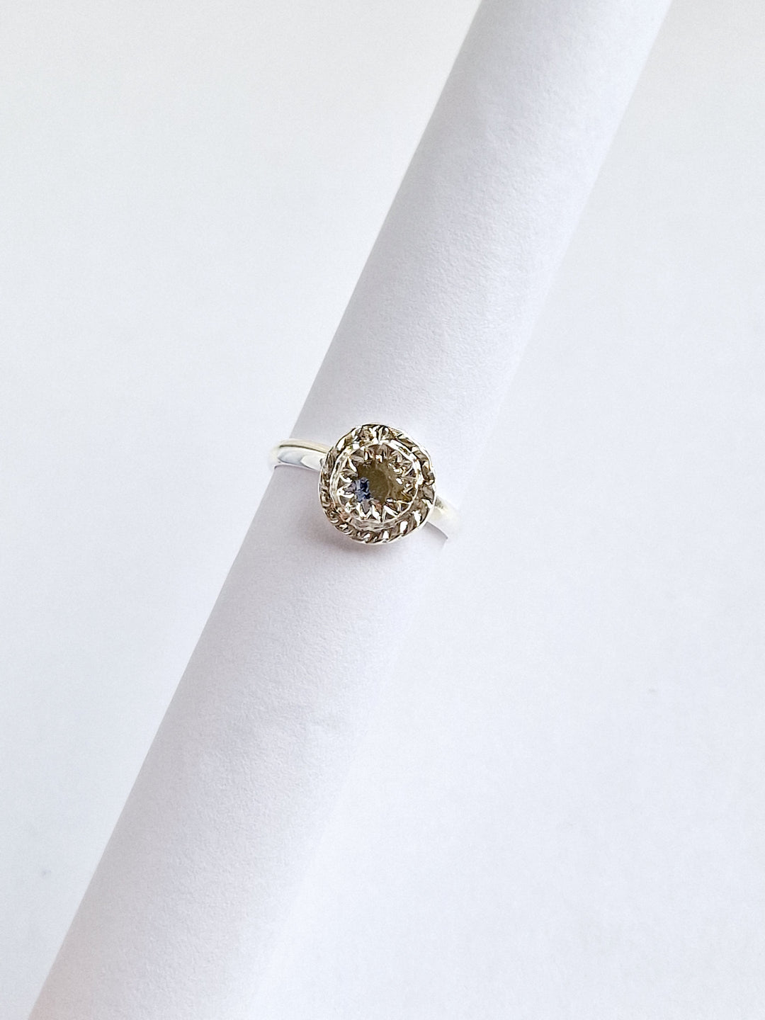Vintage Silver Plated Round Ring