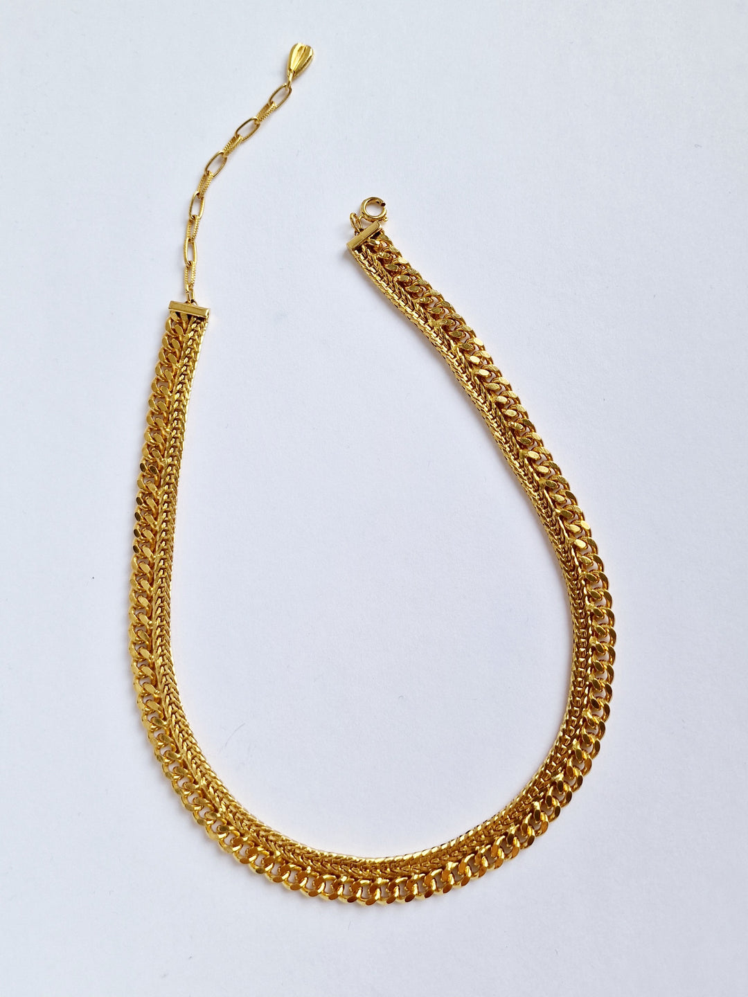 Vintage Gold Plated Chunky Statement Cable Chain Necklace