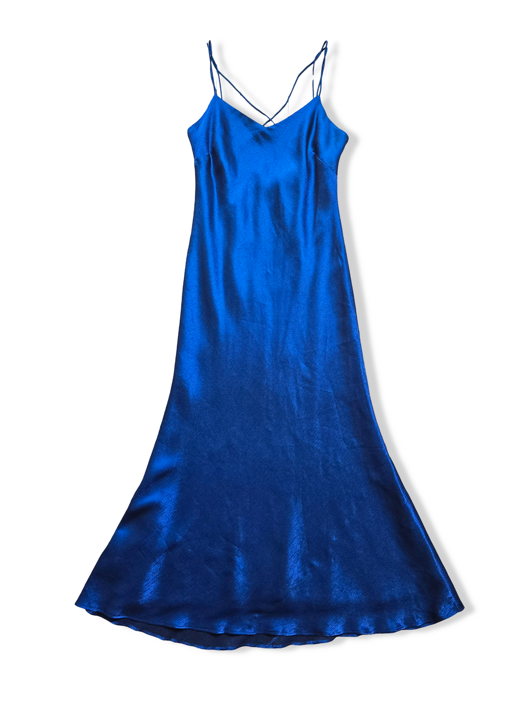 Vintage Dark Blue Maxi Slip Dress - L