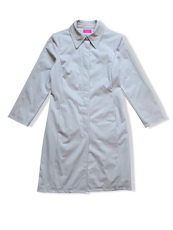 Vintage Cream Single Breasted Trench Coat - S