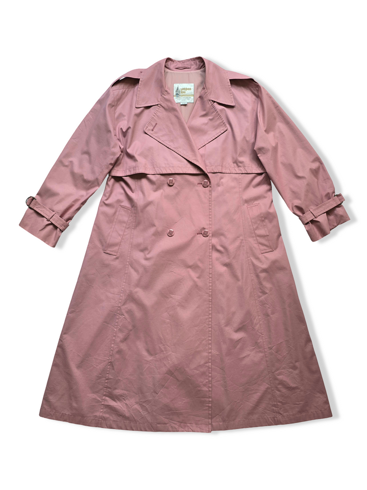 Vintage Pink Trench Coat - XL