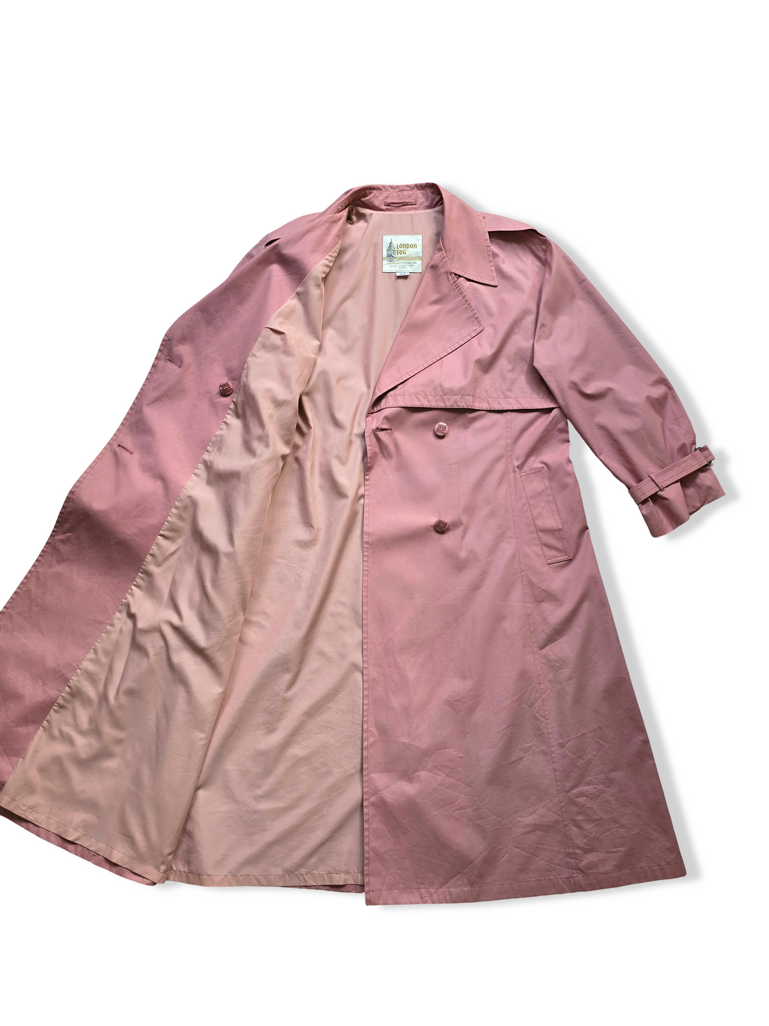 Vintage Pink Trench Coat - XL
