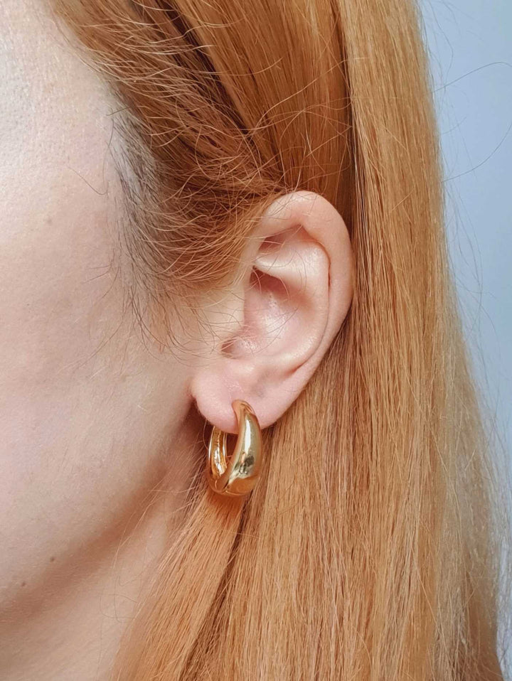 Vintage Gold Toned Hoops