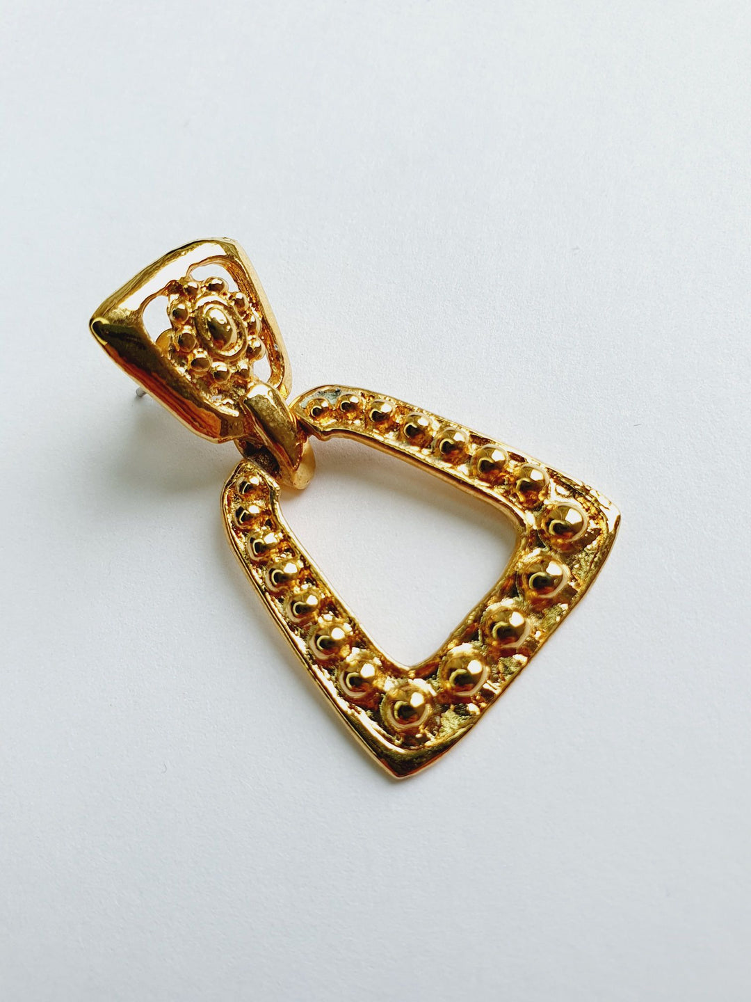 Vintage Gold Plated Statement Stud Earrings