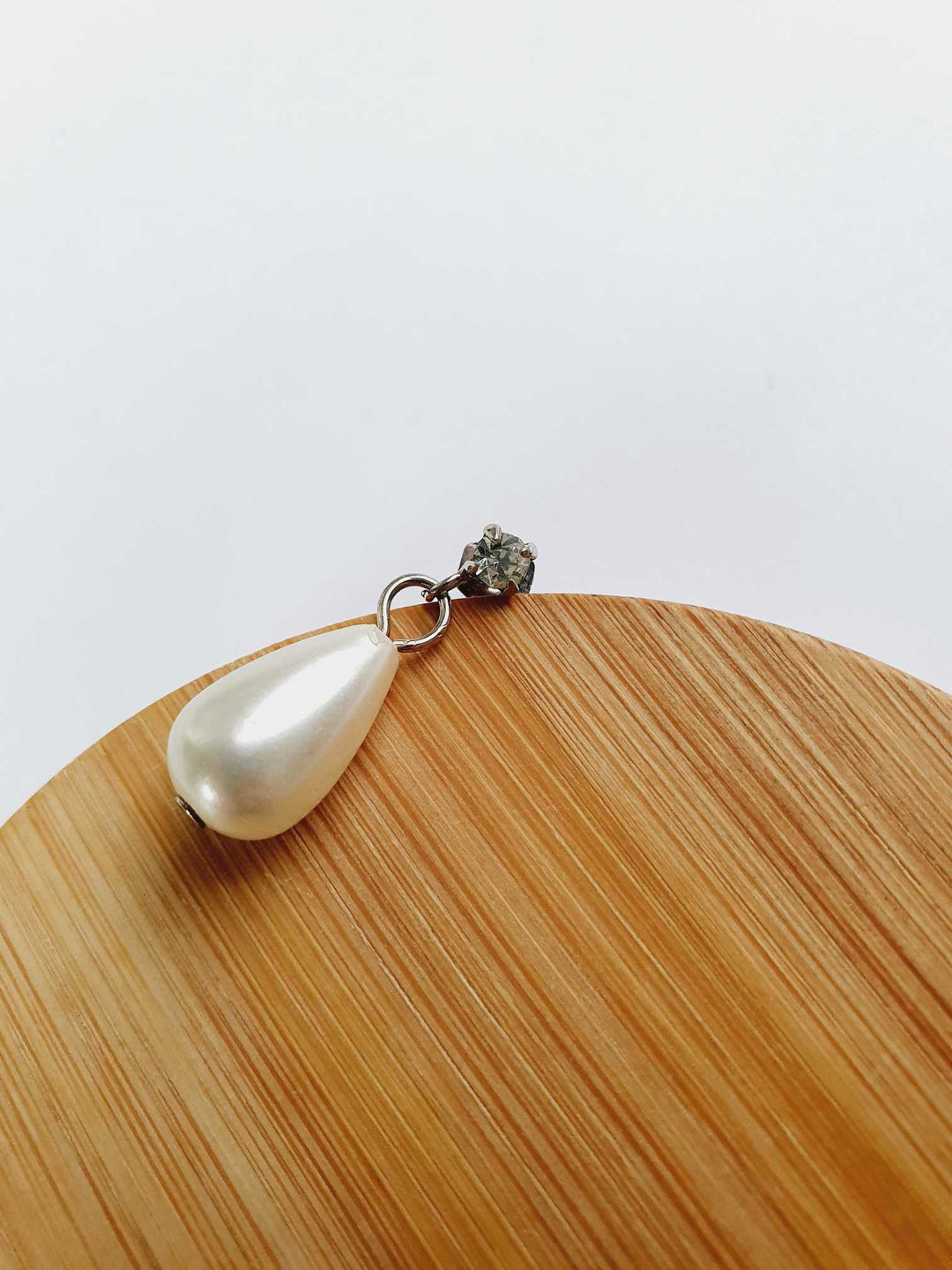 Vintage Silver Toned Pearl Drop Earrings