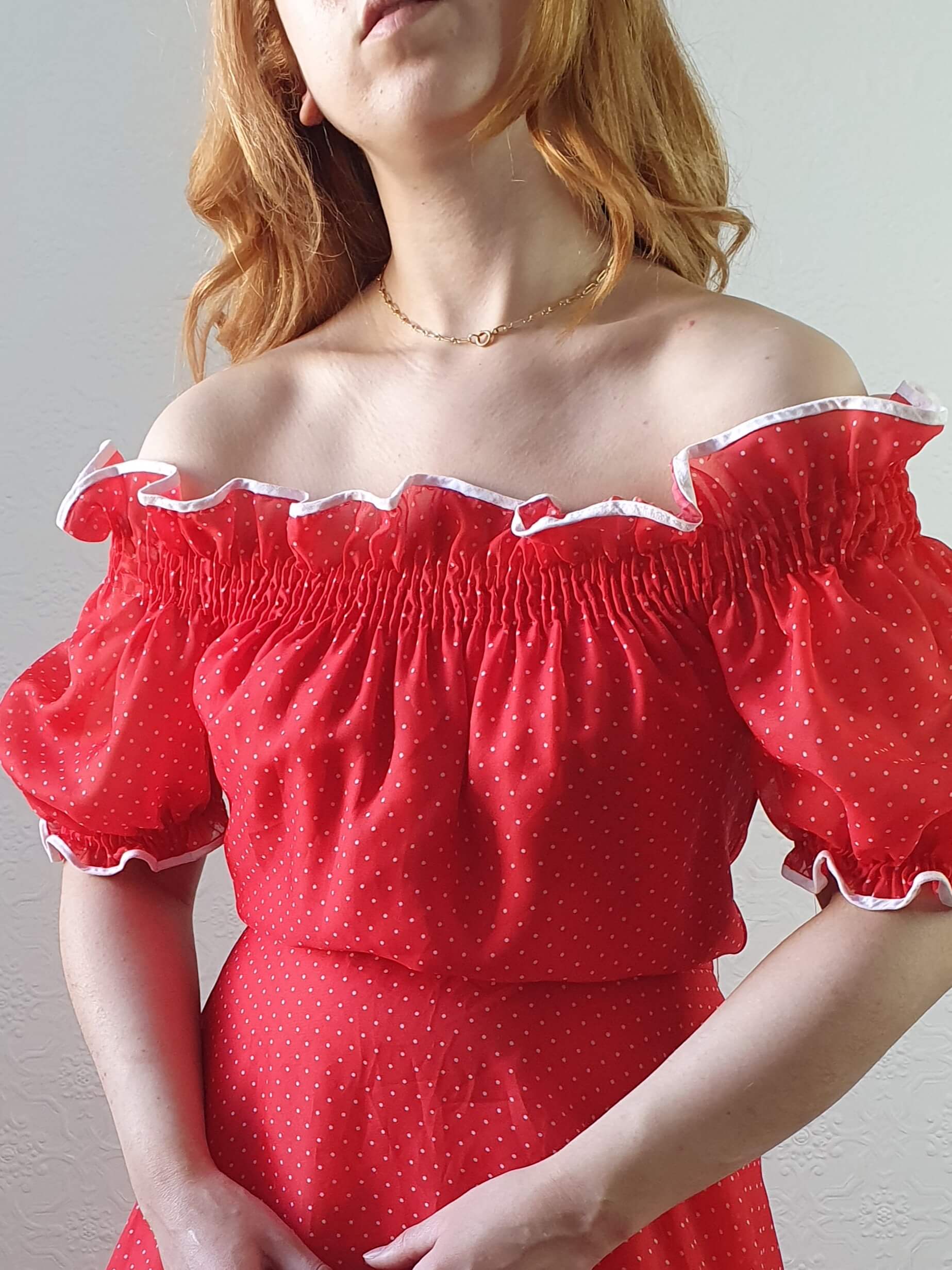 Vintage Polka Dot Sleeveless Maxi Dress