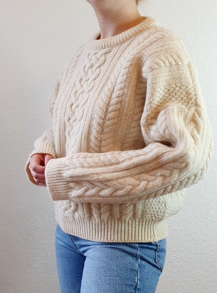 Vintage Celtic Knot Arran Jumper - L