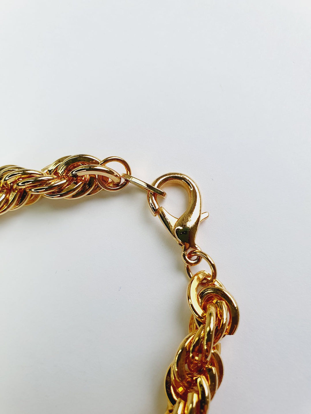 Vintage Gold Plated Thick Rope Chain Bracelet
