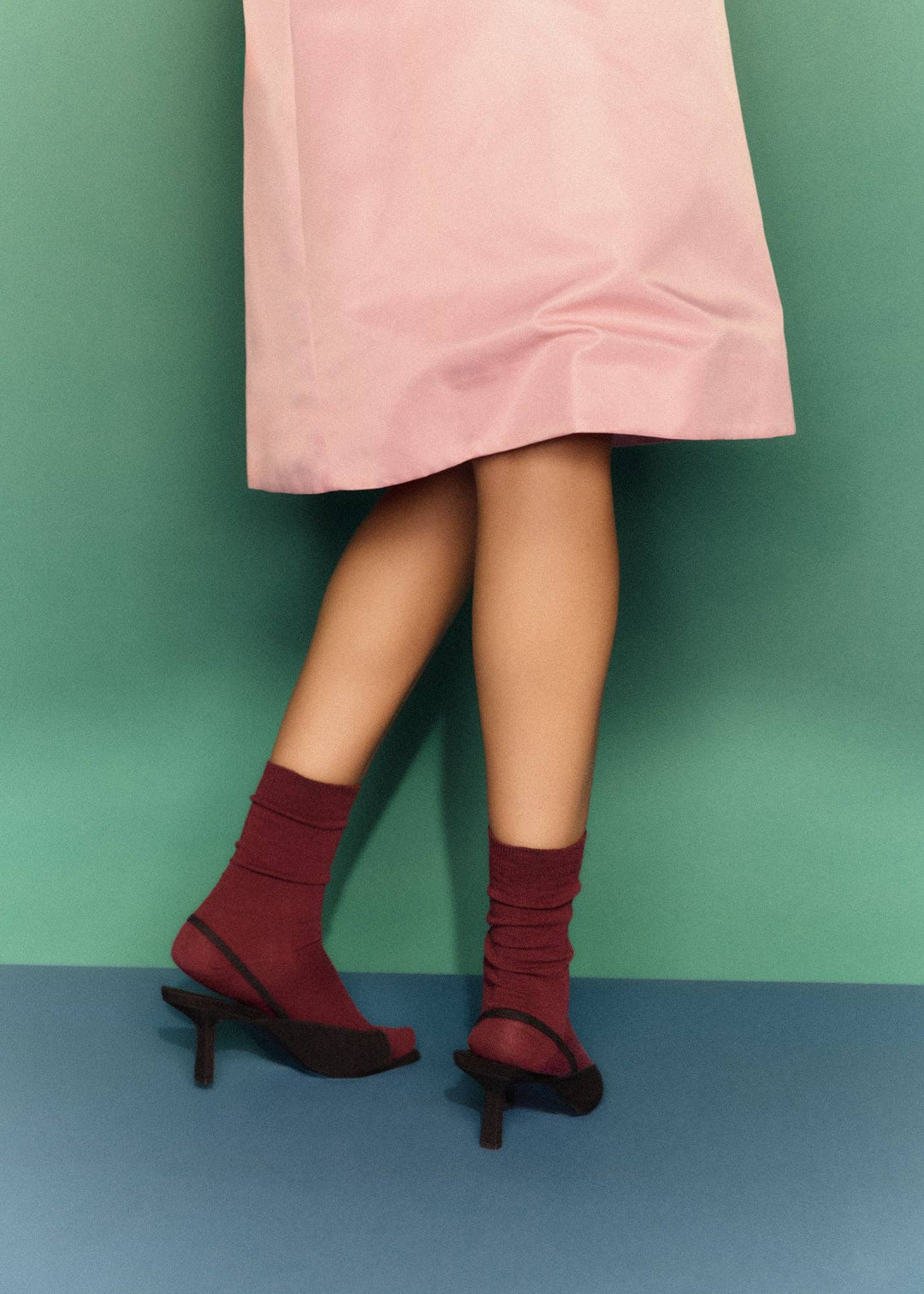 Dark Plum Merino Socks: Burgundy / Small (UK 4-7)
