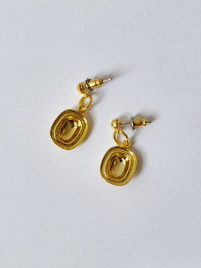 Vintage 90s Gold Plated Minimal Drop Earrings