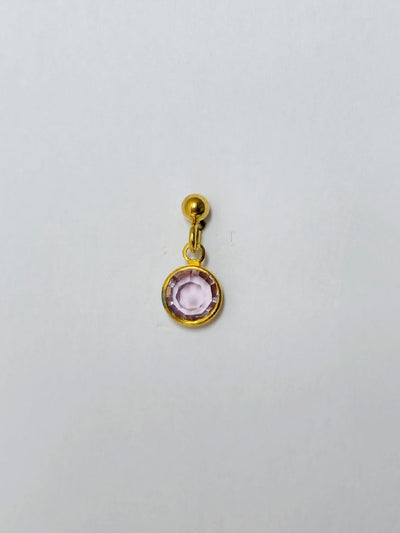 Vintage Gold Plated Lilac Purple Crystal Drop Earrings