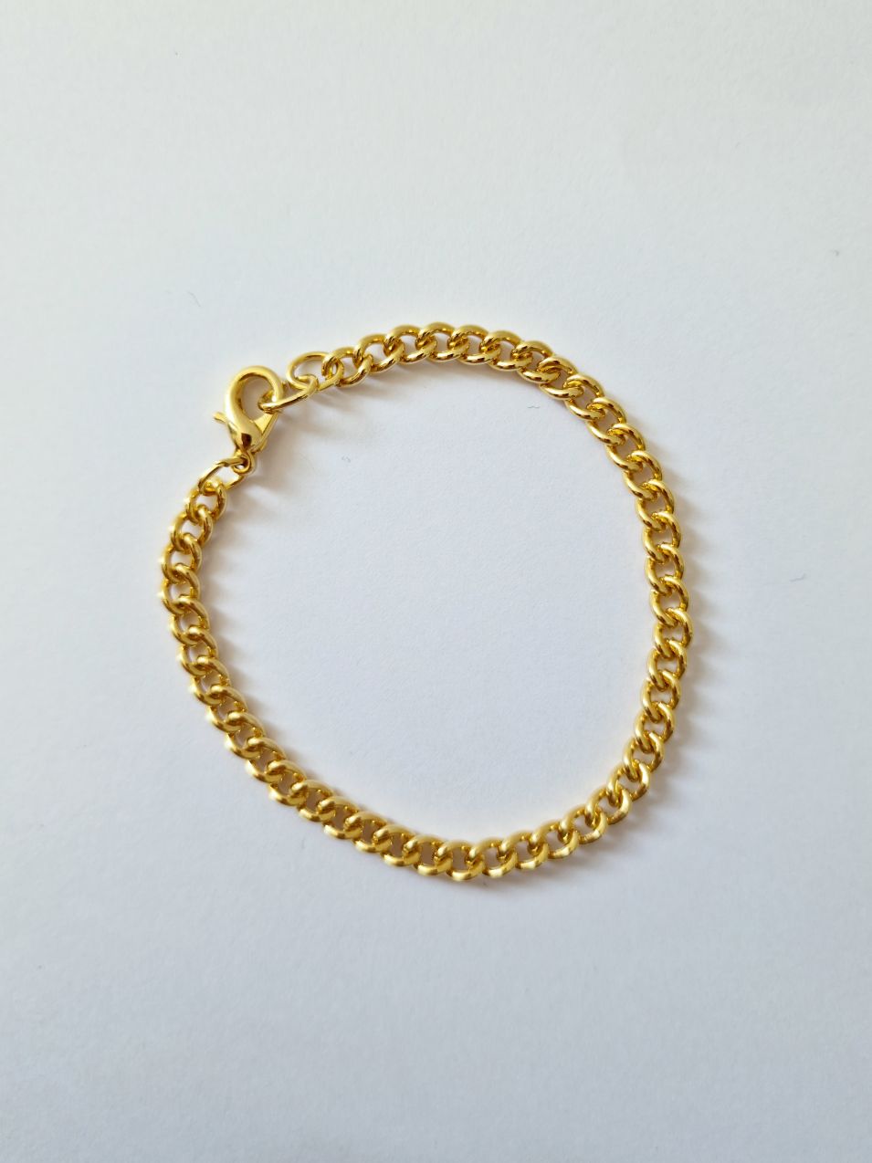 Vintage Gold Plated Curb Chain Bracelet