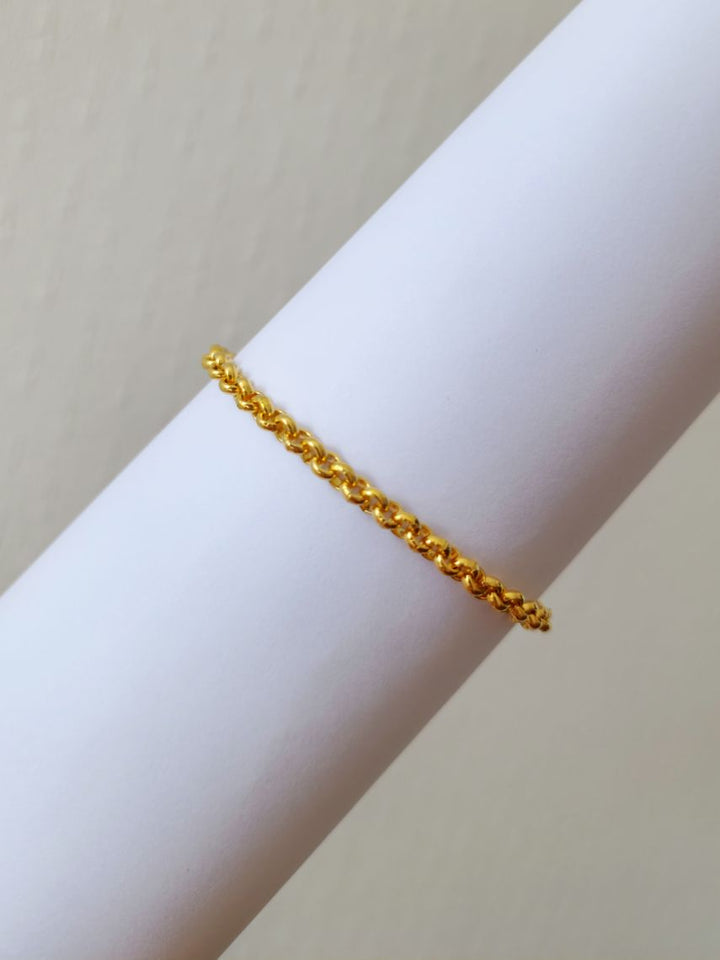 Vintage Gold Plated Micro Rolo Chain Bracelet