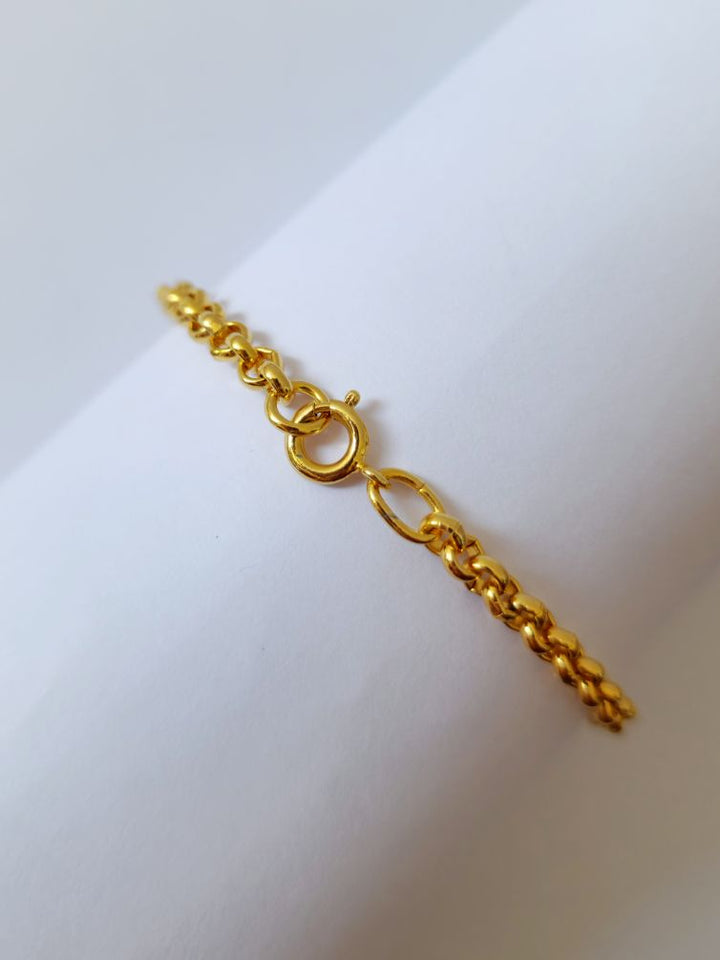 Vintage Gold Plated Micro Rolo Chain Bracelet