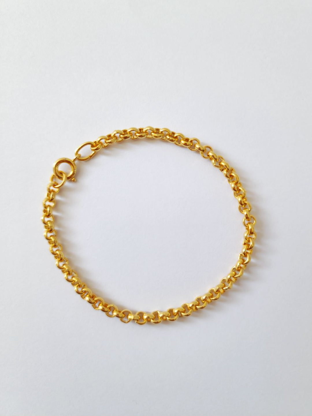 Vintage Gold Plated Micro Rolo Chain Bracelet