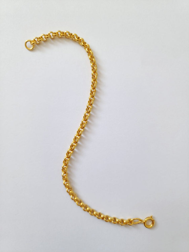 Vintage Gold Plated Micro Rolo Chain Bracelet