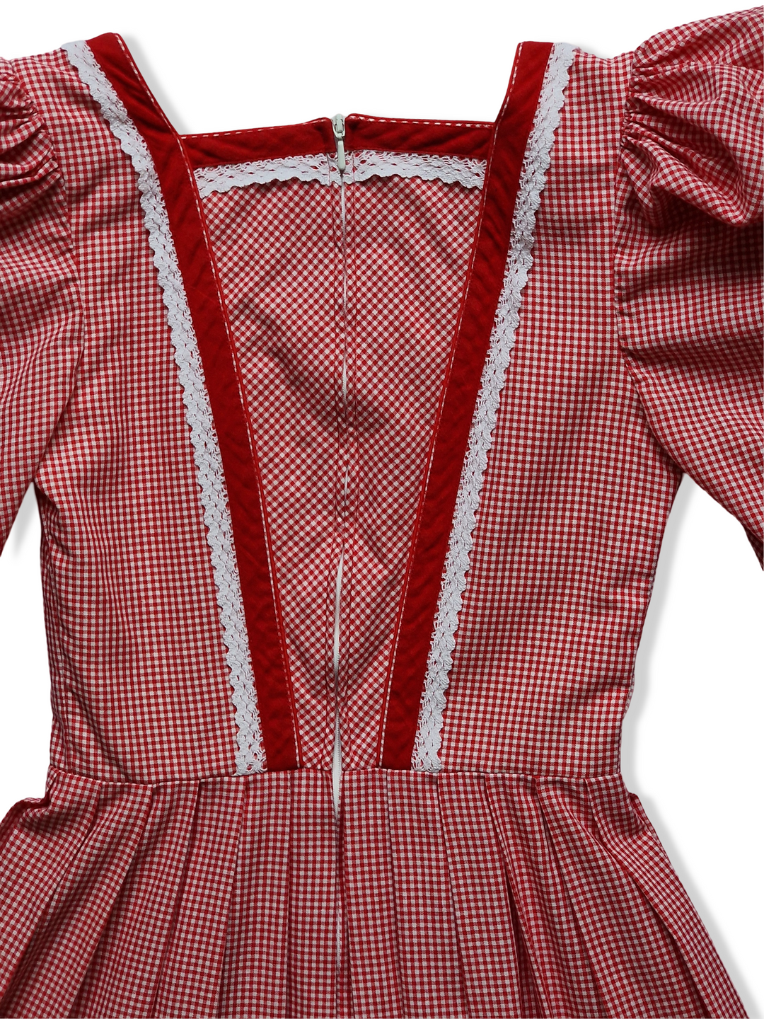 Vintage Austrian Red and White Gingham Dress - XS