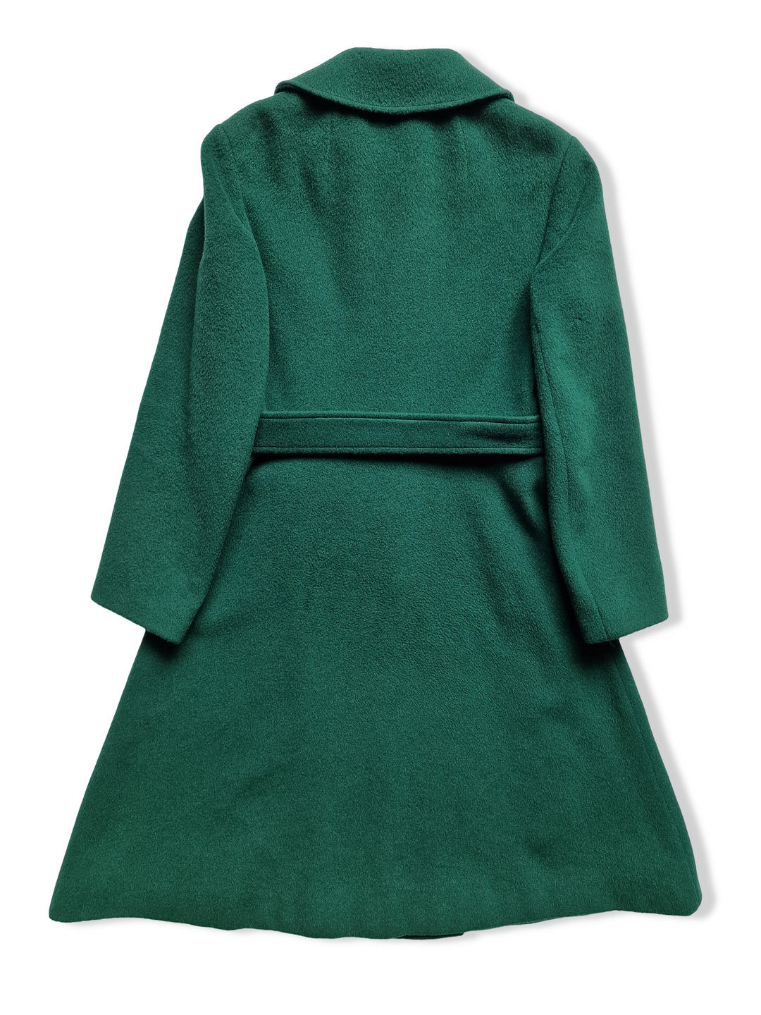 Vintage 70s Turquoise Green Pure Wool Coat - XS