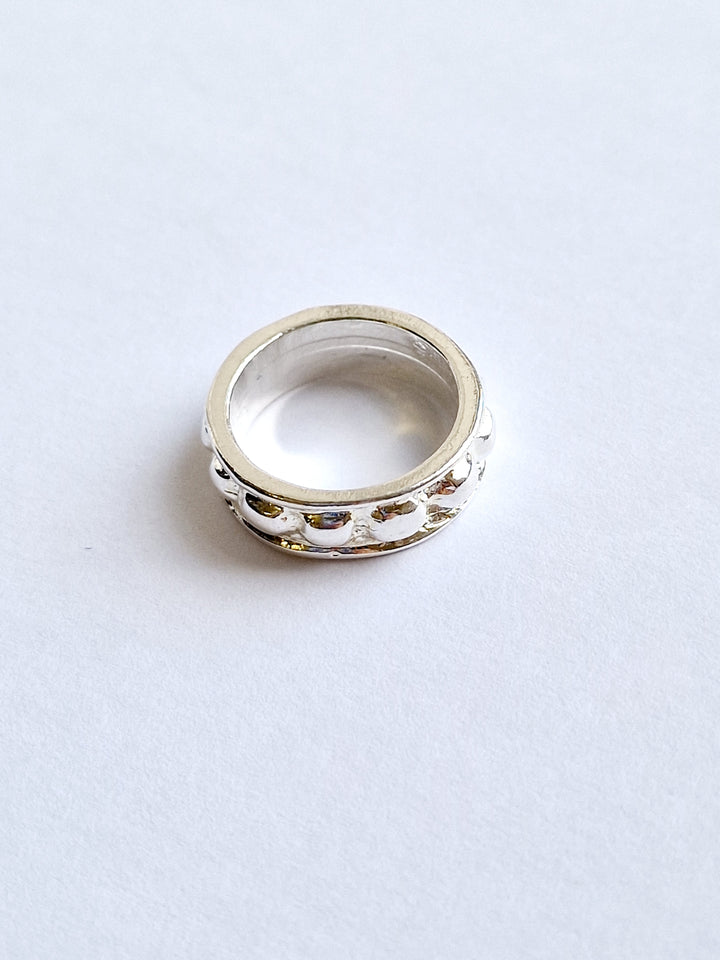 Vintage Silver Plated Ring with Bumps