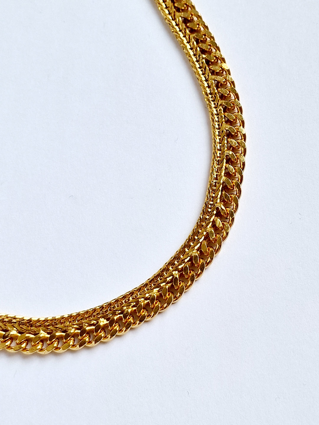 Vintage Gold Plated Chunky Statement Cable Chain Necklace