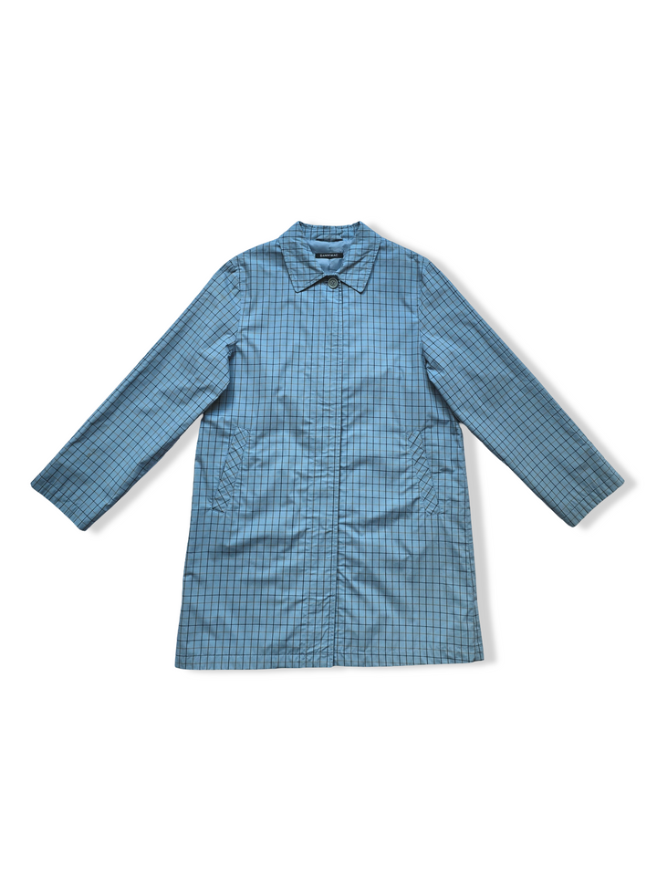 Vintage Dannimac Blue Checked Raincoat - S