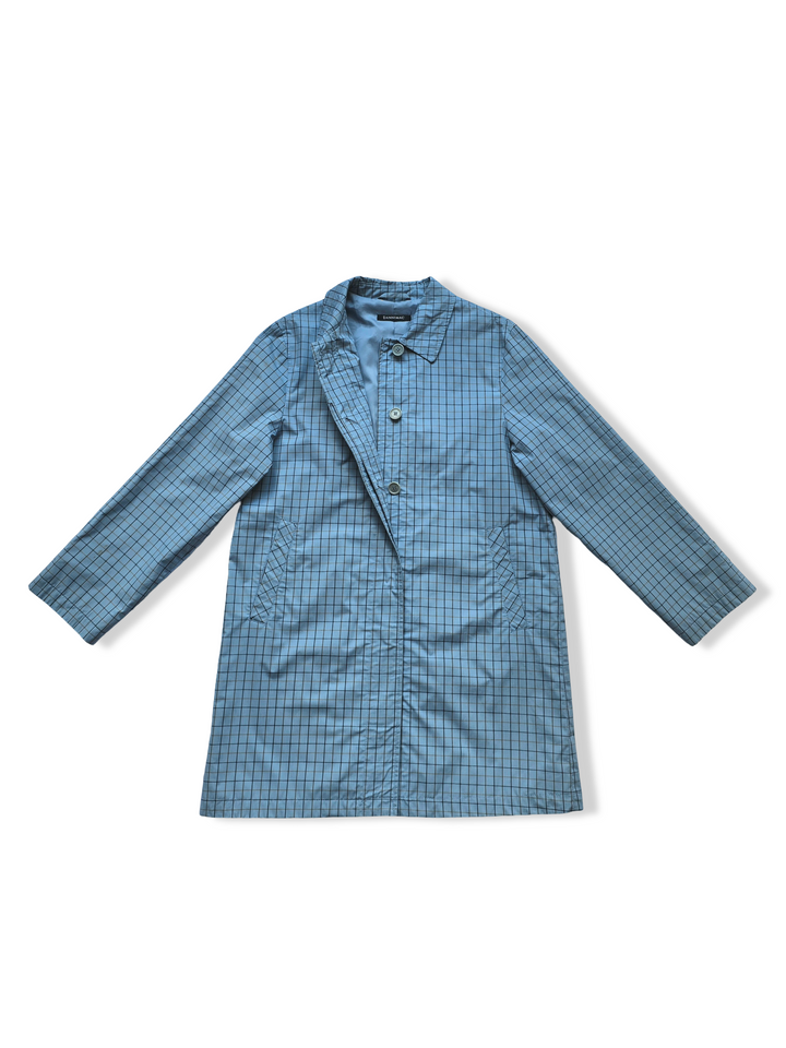 Vintage Dannimac Blue Checked Raincoat - S