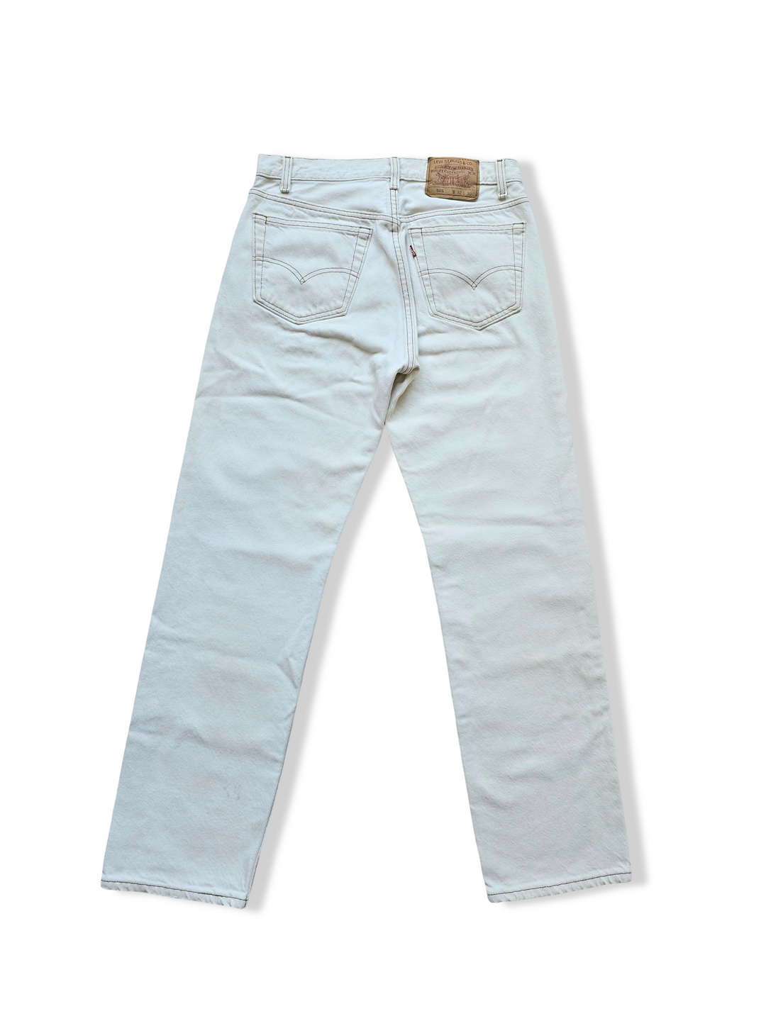 Vintage White Levis 501 Straight Leg Jeans - W29 L29