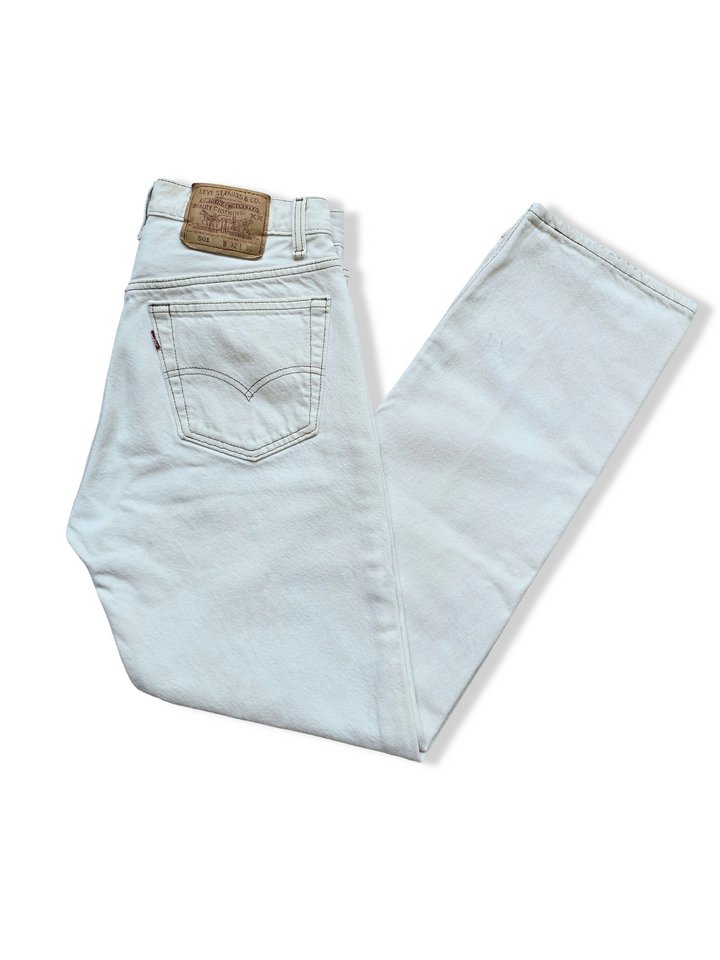 Vintage White Levis 501 Straight Leg Jeans - W29 L29
