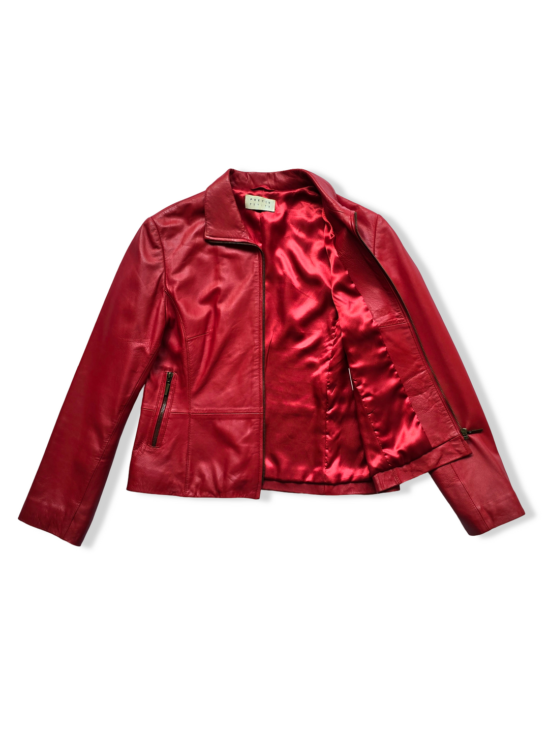 Vintage Red Leather Jacket - XS/S