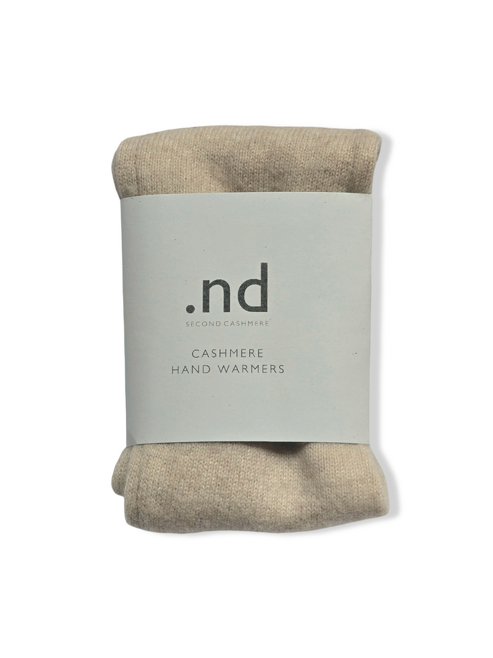 Reworked Cashmere Fingerless Gloves - Cream