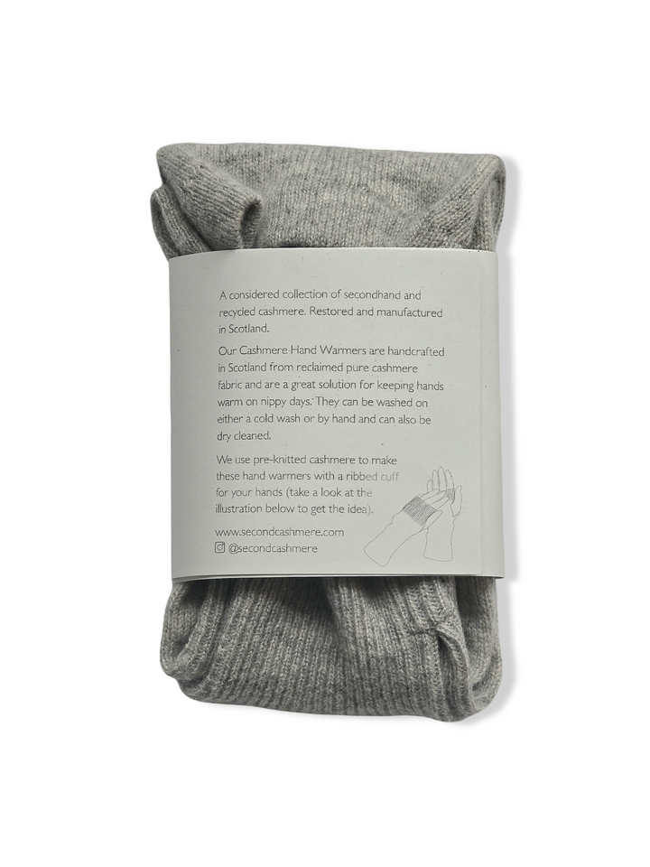 Reworked Cashmere Fingerless Gloves - Grey