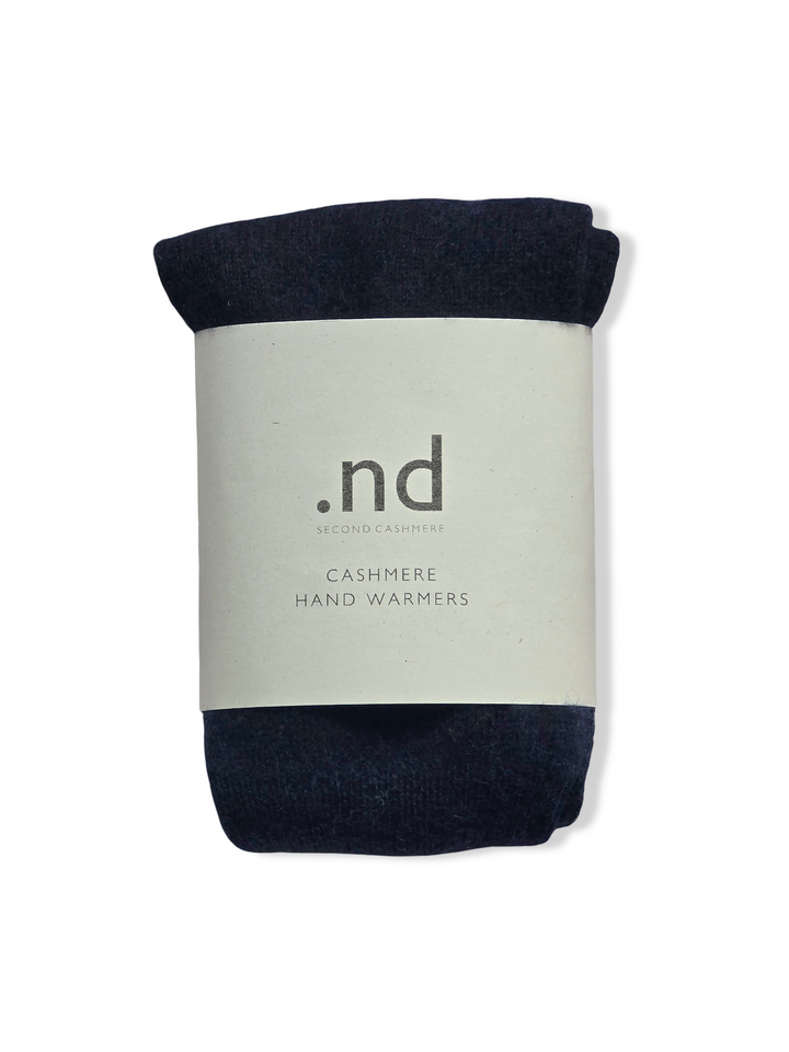 Reworked Cashmere Fingerless Gloves - Navy
