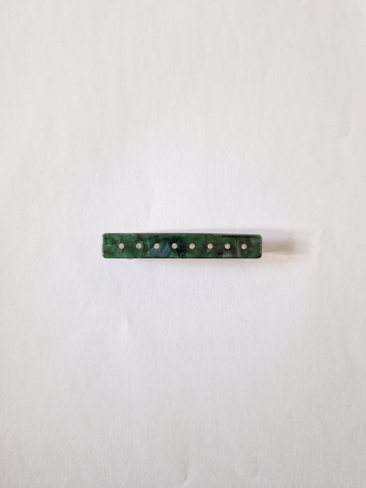 Deadstock Green Barrette Style Hair Clip