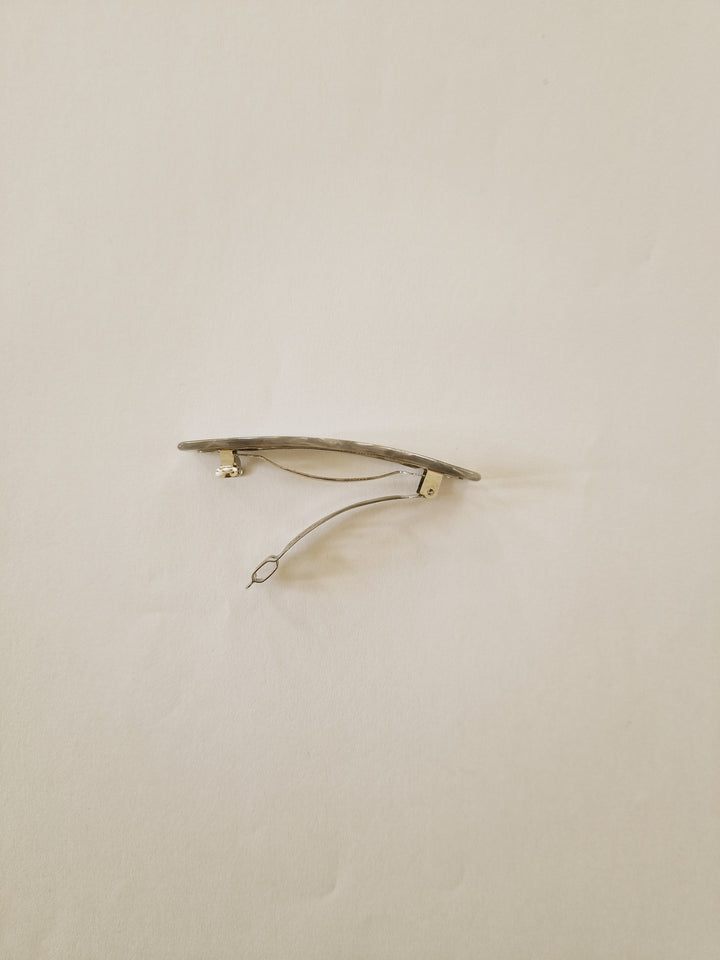 Deadstock Grey Barrette Style Hair Clip