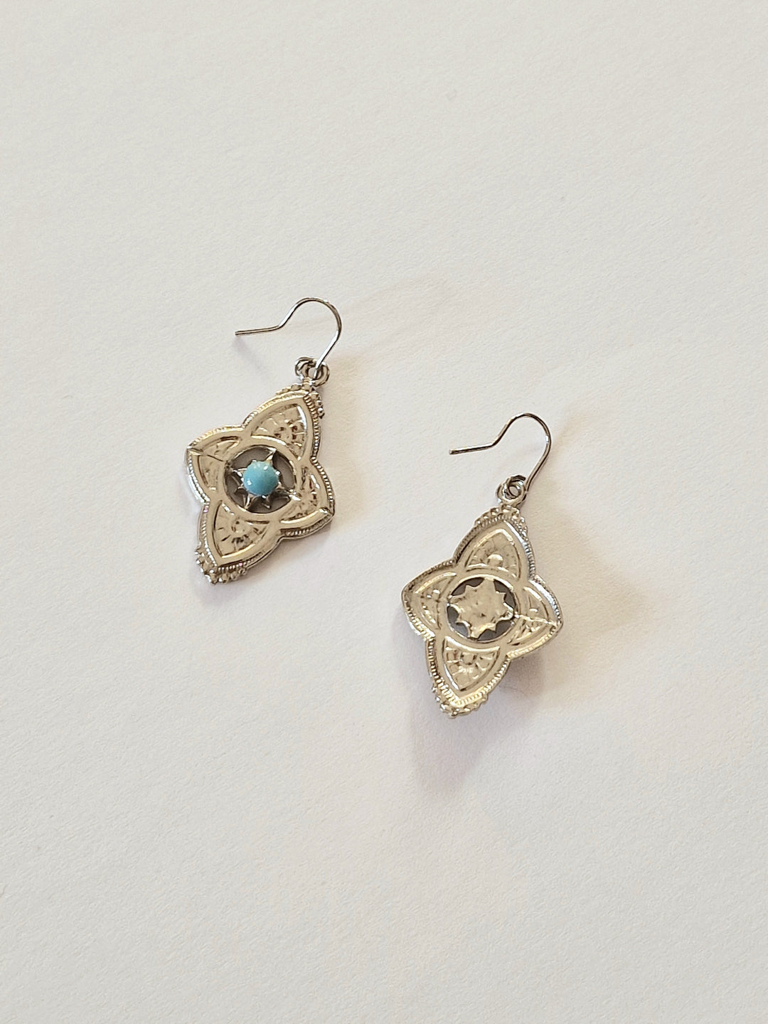 Vintage Silver Plated Boho Drop Earrings