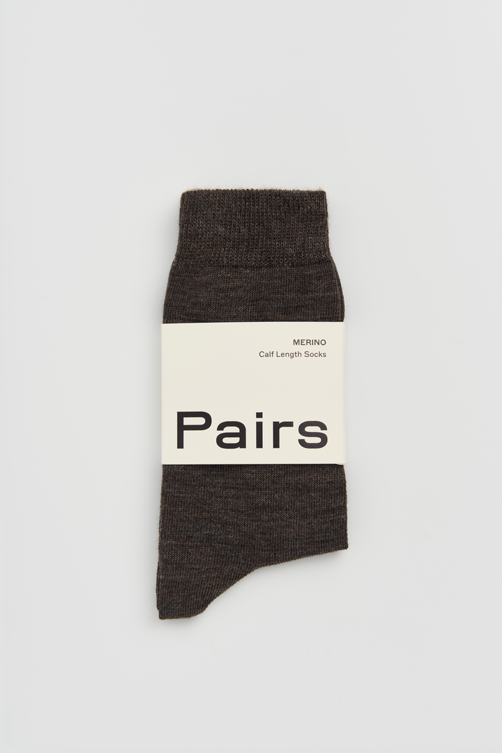 Deep Earth Brown Merino Socks: Deep Earth Brown / Small (UK 4-7)