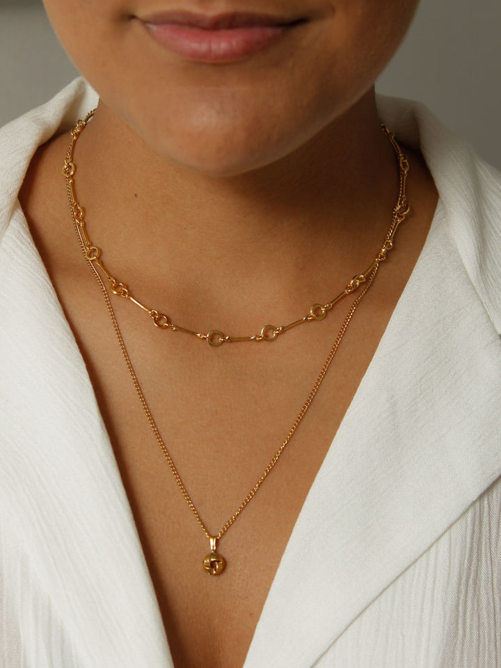 Vintage Gold Plated Chain Layering Set