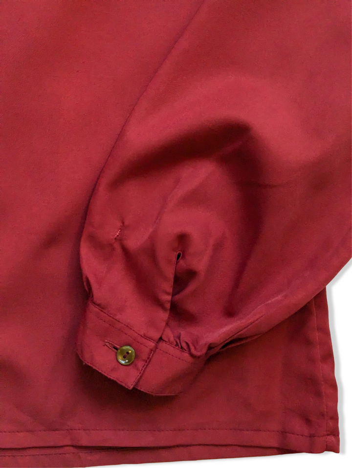 Vintage 80s Muted Red Blouse - S