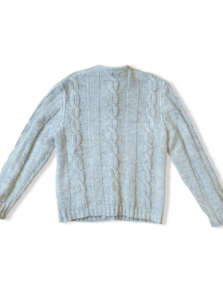 Vintage Austrian Pure Wool Cable Knit Cardigan - S