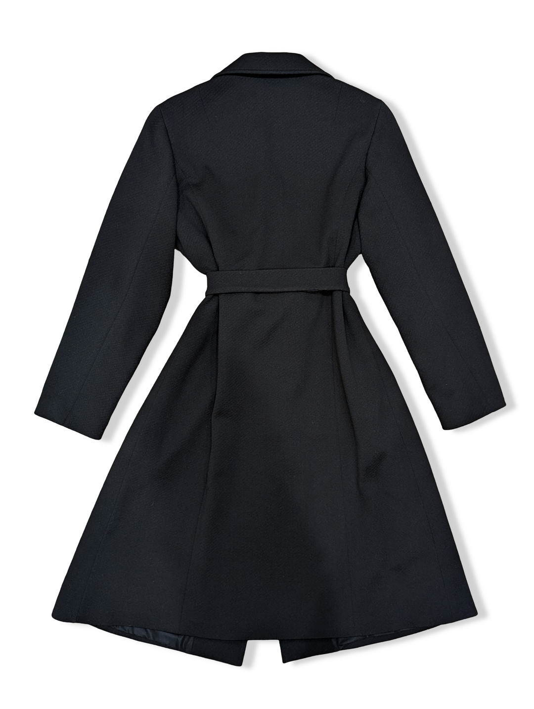 Vintage Long Black Coat - S/M