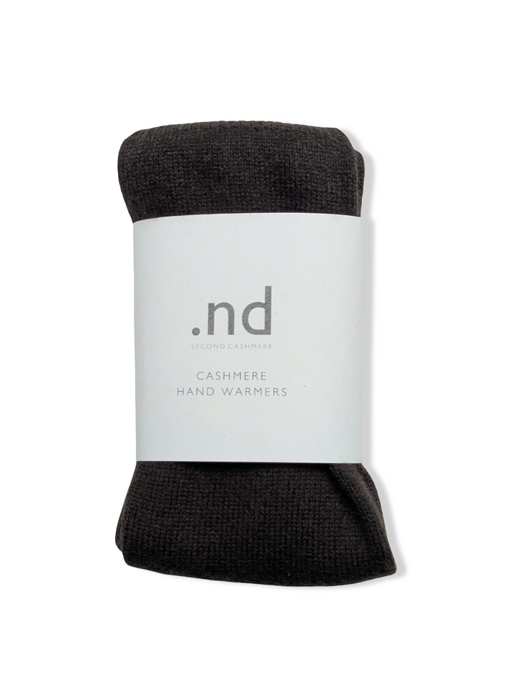 Reworked Cashmere Fingerless Gloves - Brown