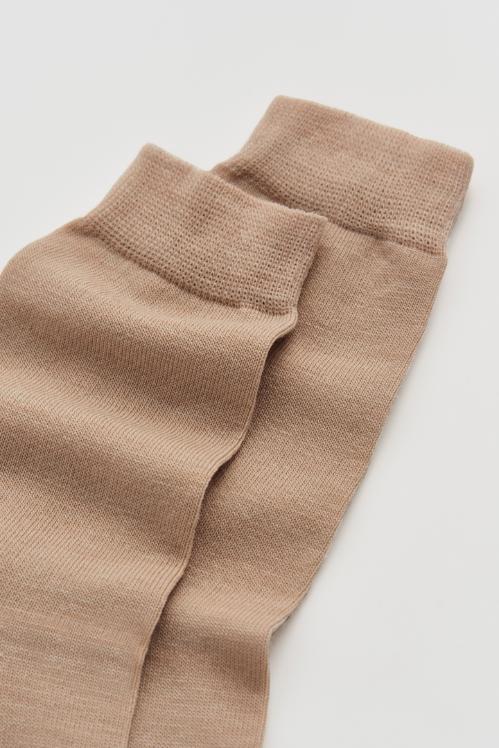 Pairs Biscuit Beige Merino Socks: Biscuit Beige / Small (UK 4-7)