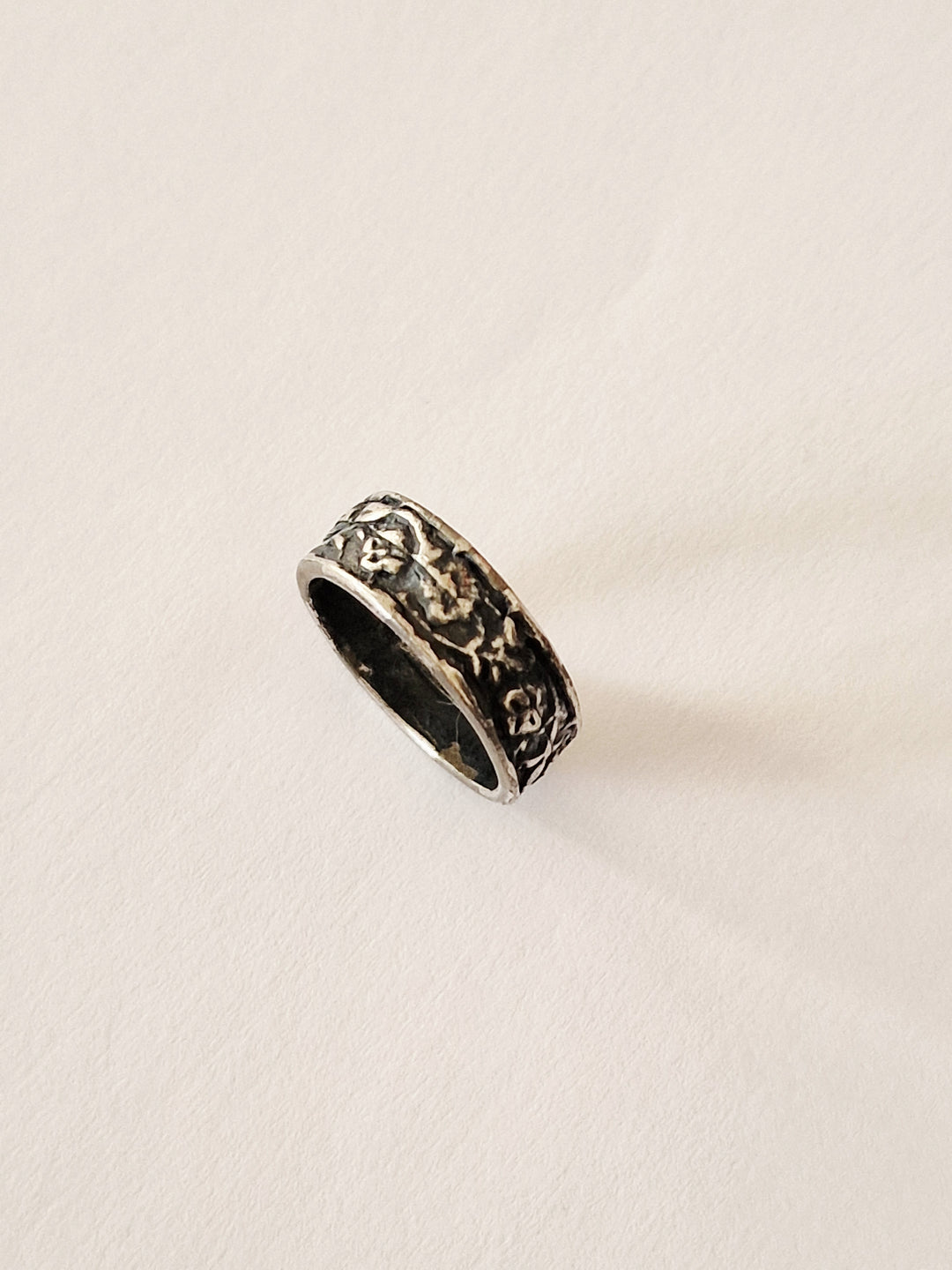 Vintage Silver Plated Gothic Ring Set