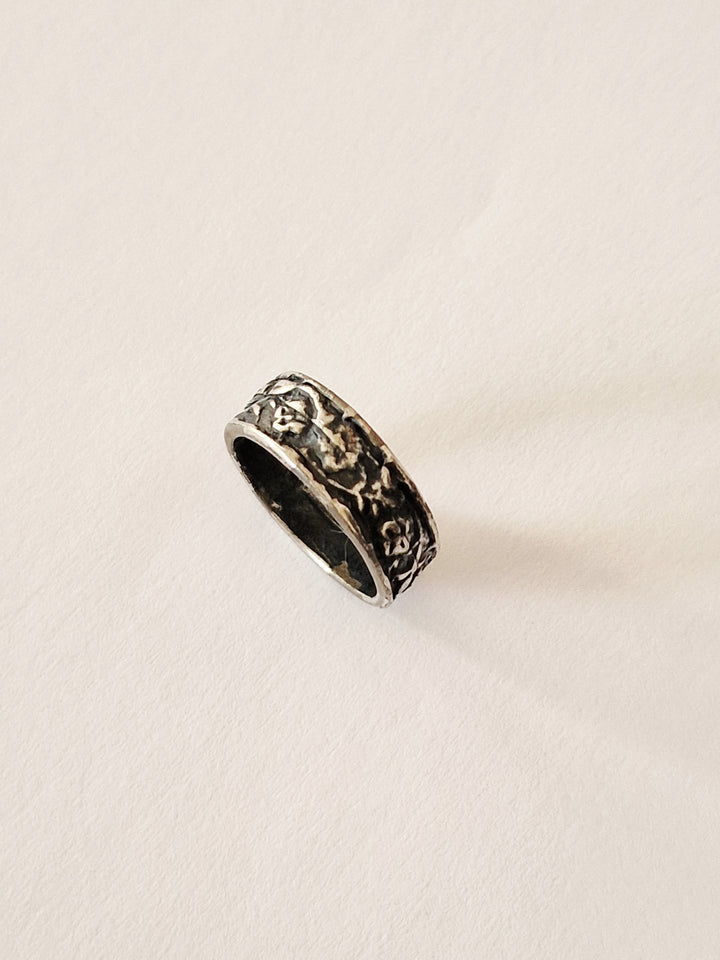 Vintage Silver Plated Gothic Ring Set