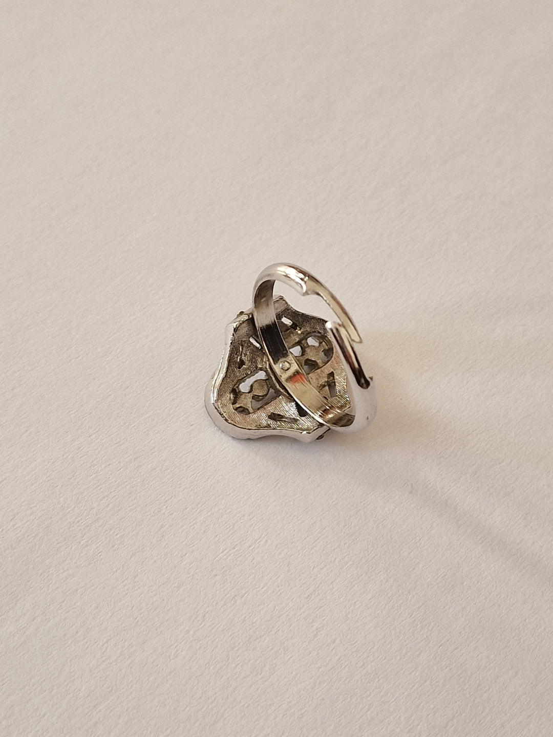 Vintage Silver Plated Gothic Ring Set