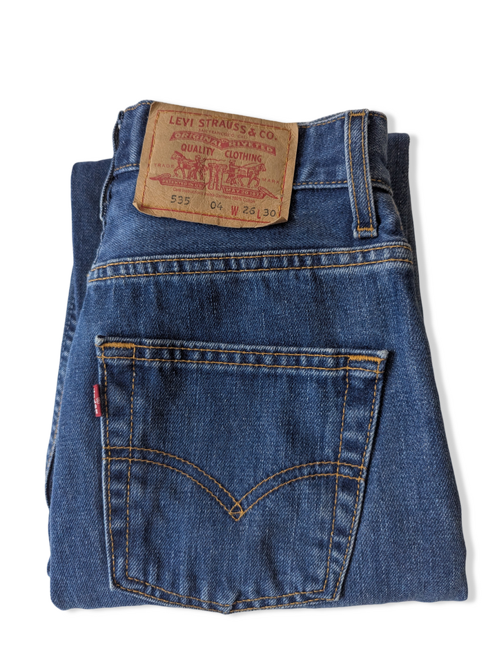 Vintage Blue Levi's Straight Leg 535 Jeans - W26 L30