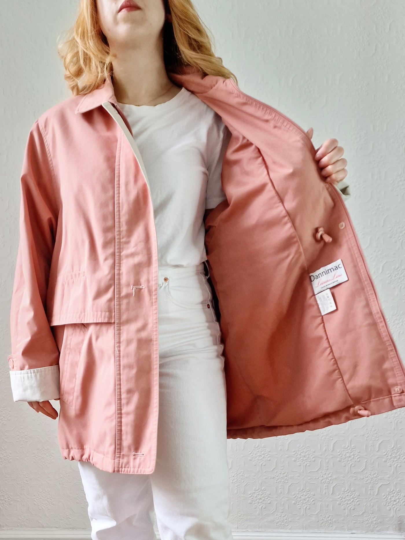 Vintage 80s Dusty Pink Lightweight Parka Style Jacket - M
