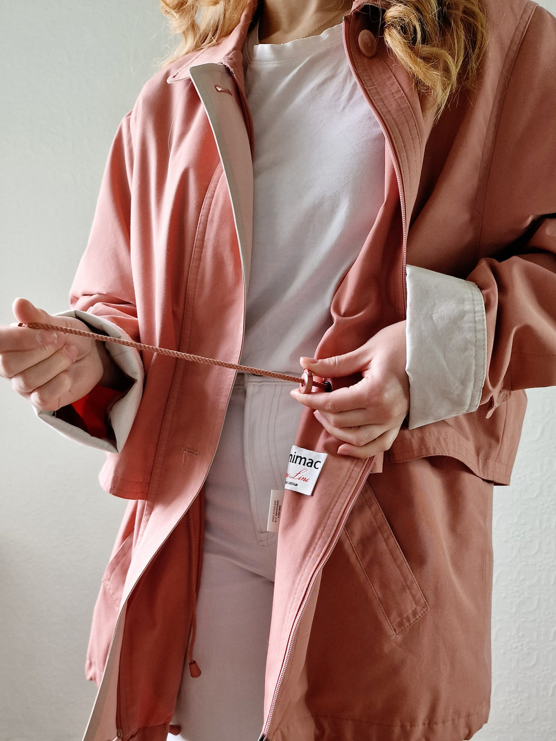 Vintage 80s Dusty Pink Lightweight Parka Style Jacket - M