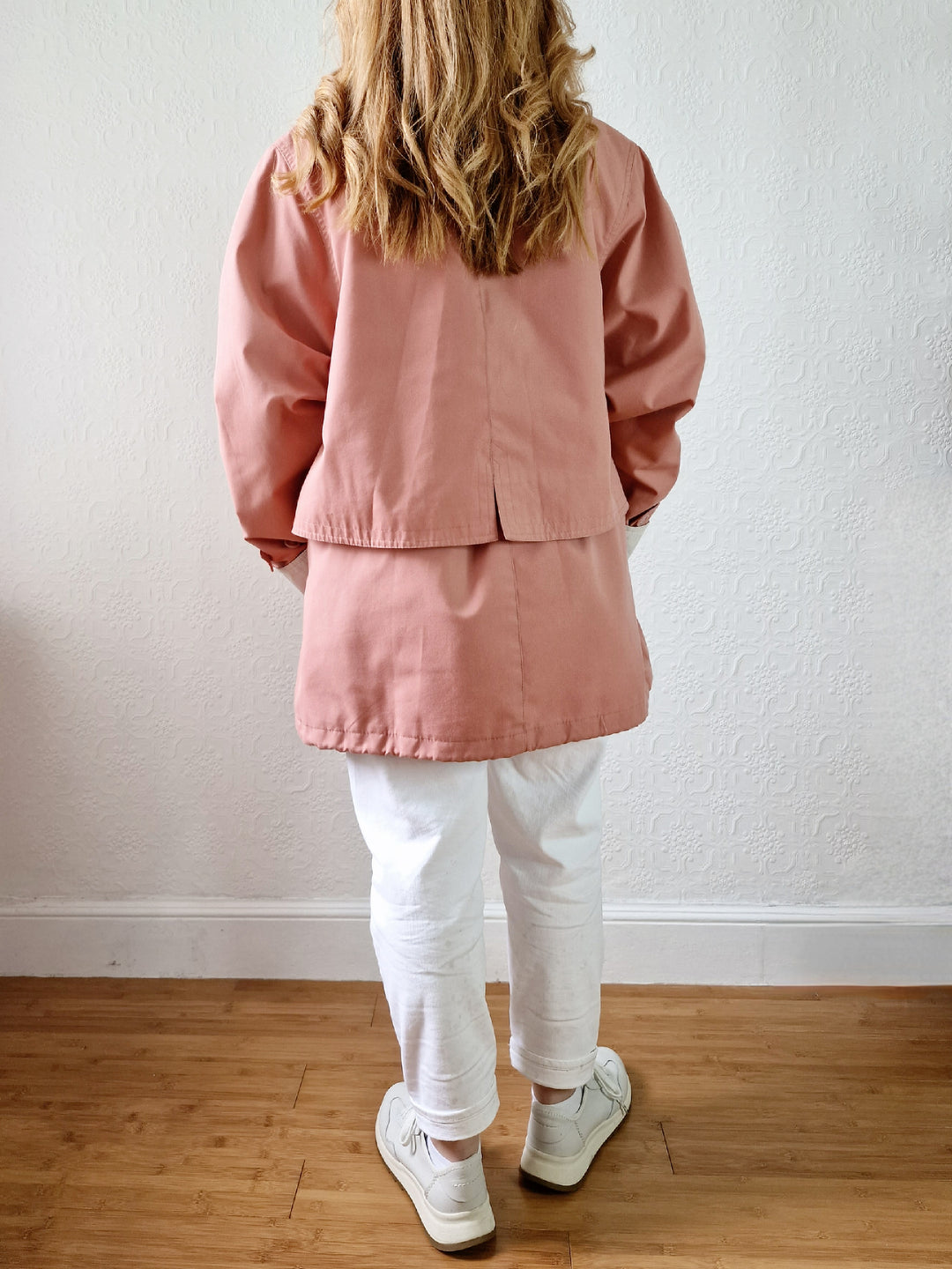 Vintage 80s Dusty Pink Lightweight Parka Style Jacket - M